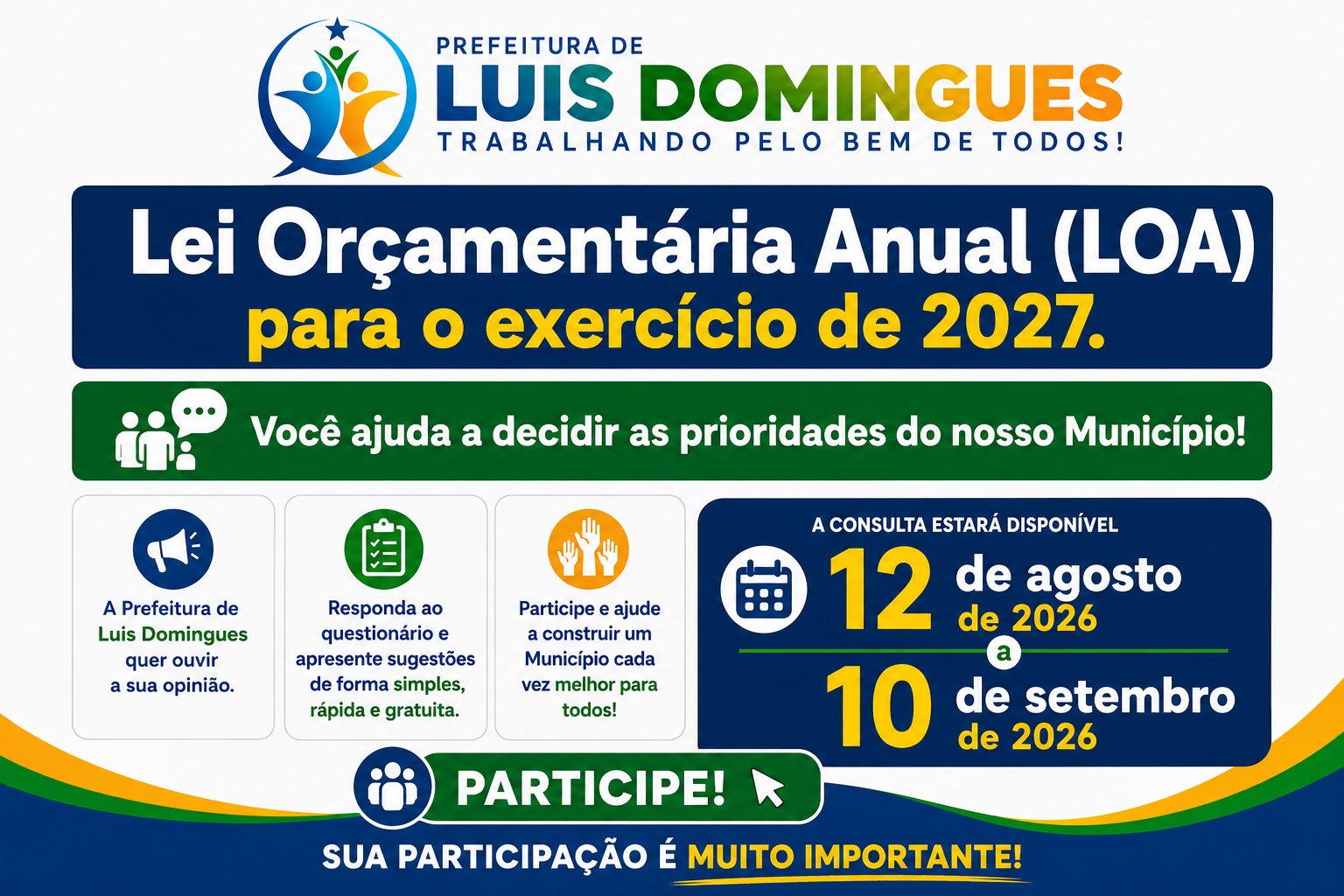 CONSULTA PÚBLICA – ORÇAMENTO MUNICIPAL 2027